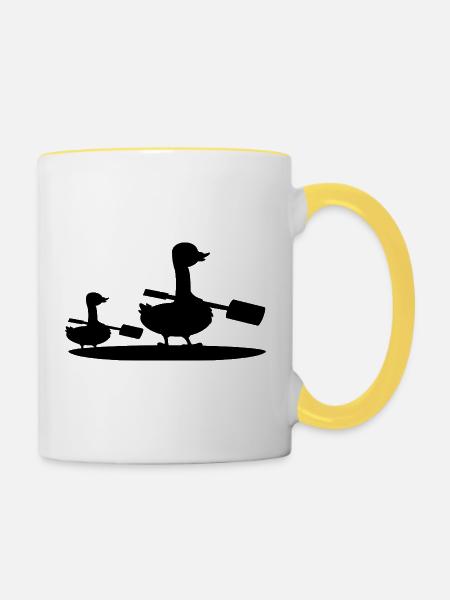 Stand-up-Paddeln, SUP Goose - Tasse zweifarbig - Weiß/Gelb