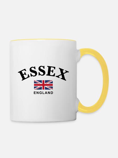 Essex, England - Tasse zweifarbig - Weiß/Gelb