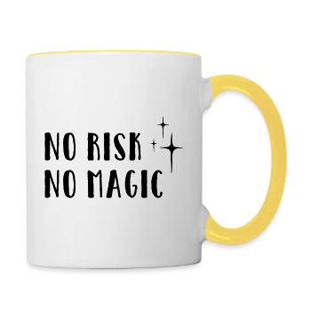 No Risk – No Magic - Contrasting Mug - white/yellow - Right