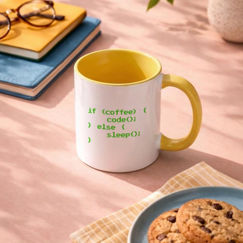 No Coffee No Code Programmeur Informaticien Mug contrasté