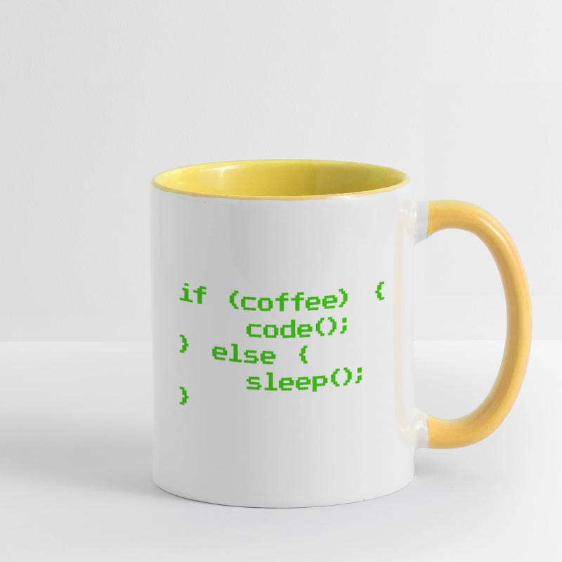 No Coffee No Code Programmeur Informaticien Mug contrasté
