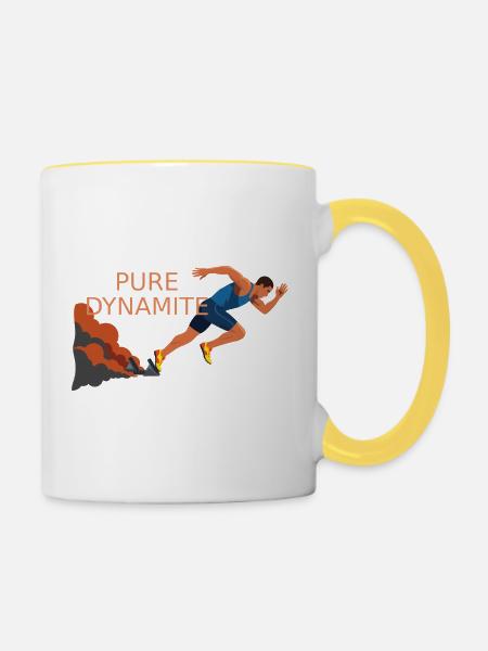 Pure Dynamite Sprint - Tasse zweifarbig - Weiß/Gelb
