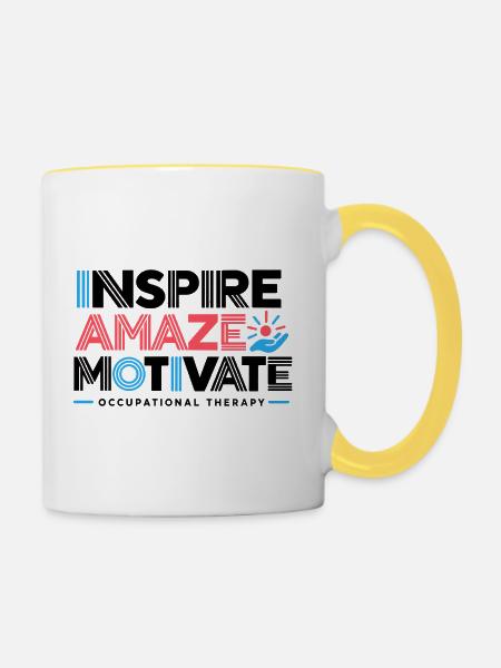 Ergotherapie Ergotherapie-Student Pädiatrie - Tasse zweifarbig - Weiß/Gelb