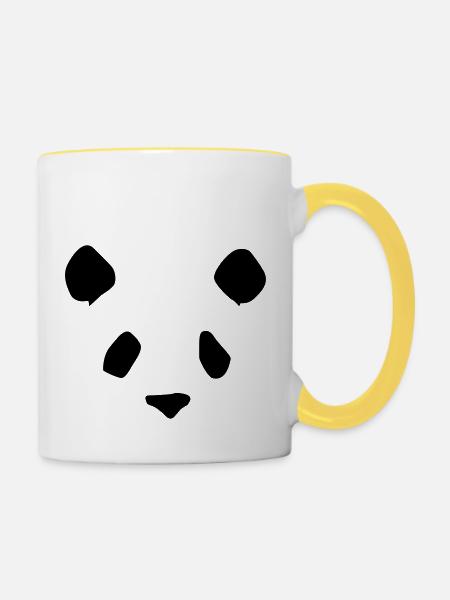 PANDABÄR PANDA - Tasse zweifarbig - Weiß/Gelb