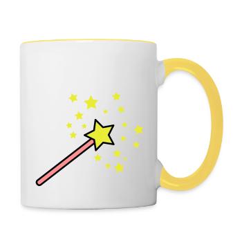 zauberstab_3c - Contrasting Mug - white/yellow - Right