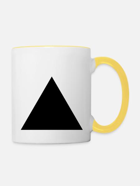 triangle - Tasse zweifarbig - Weiß/Gelb