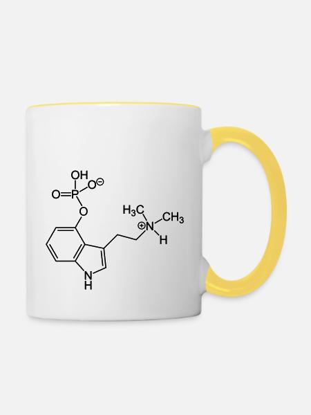 psilocybin - Tasse zweifarbig - Weiß/Gelb