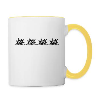 edelweiss - Tasse zweifarbig - Weiß/Gelb - Rechts
