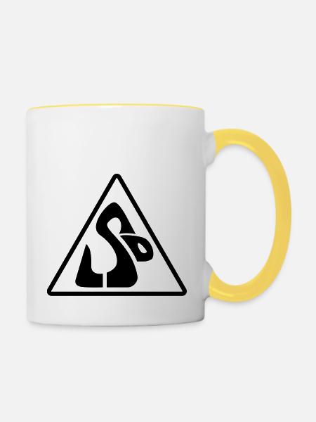 LSD Snake__V004 - Tasse zweifarbig - Weiß/Gelb