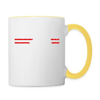 Austria Österreich Flagge - Tasse zweifarbig - Weiß/Gelb - Rechts