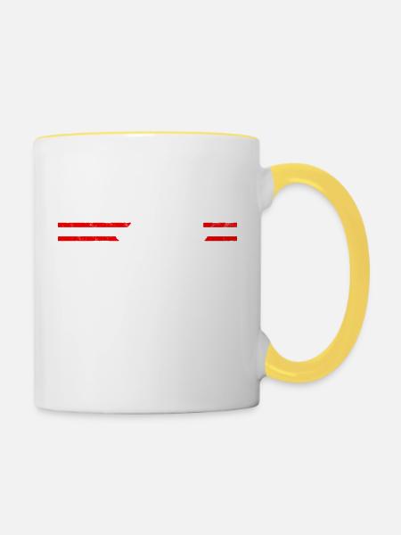Austria Österreich Flagge - Tasse zweifarbig - Weiß/Gelb