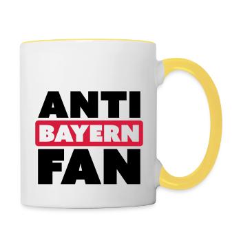 ANTI BAYERN FAN - Tasse zweifarbig - Weiß/Gelb - Rechts