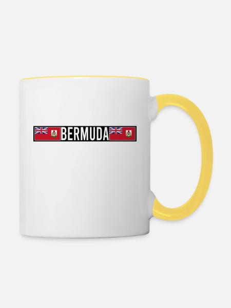 Bermuda - Tasse zweifarbig - Weiß/Gelb