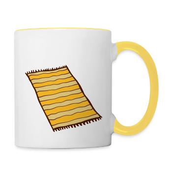 Cool Teppich Design - Tasse zweifarbig - Weiß/Gelb - Rechts