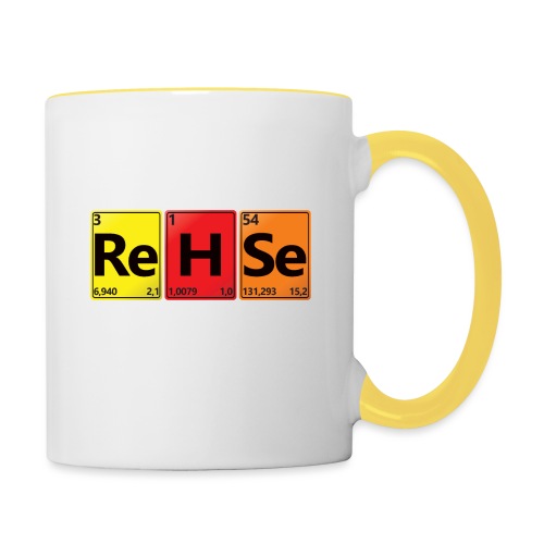 REHSE - Dein Name im Chemie-Look - Tasse zweifarbig