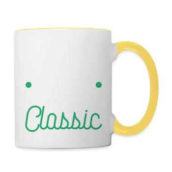 Vintage Car Truck Birthday I'm Not Old I'm A Class - Tasse zweifarbig - Weiß/Gelb - Rechts