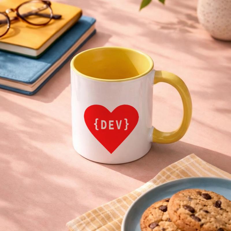 Software Developer, Liebe Code DEV Entwickler Tag Tasse zweifarbig