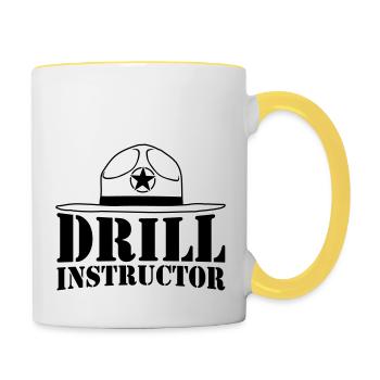 Sheriff Drill Instructor - Tasse zweifarbig - Weiß/Gelb - Rechts