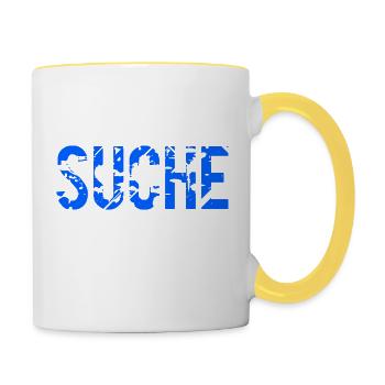 Ich such ne Frau - Tasse zweifarbig - Weiß/Gelb - Rechts