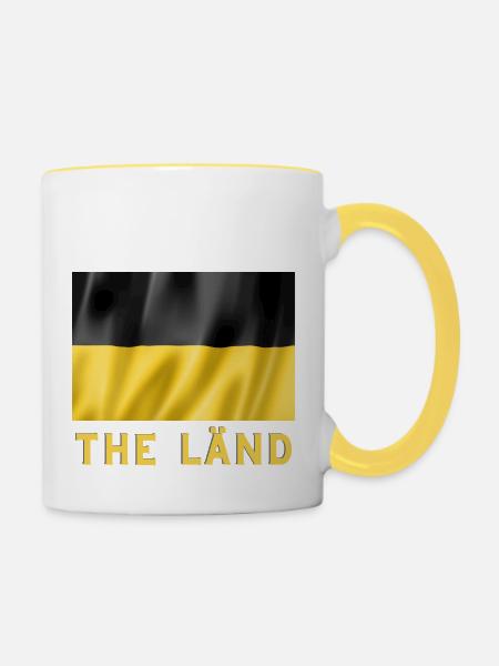The Länd - Tasse zweifarbig - Weiß/Gelb