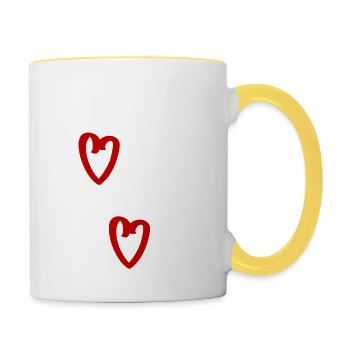 power maman maman maman maman enfants parents police - Mug contrasté - blanc/jaune - Droite
