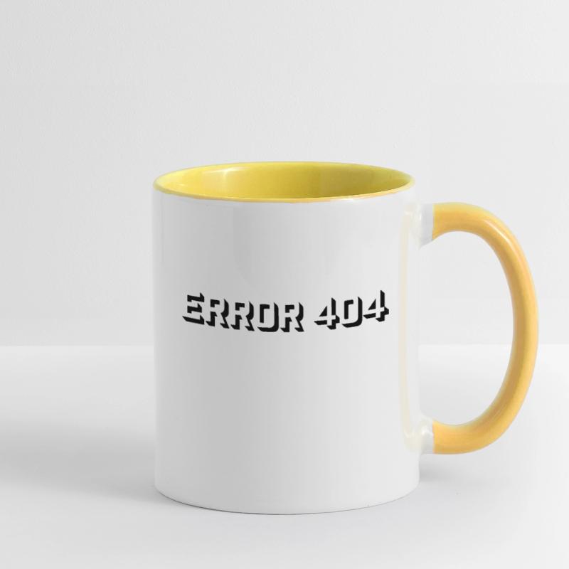 Nerd Computer Error 404 Contrasting Mug