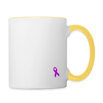 This Badass Has Cystic Fibrosis - Contrasting Mug - white/yellow - Right