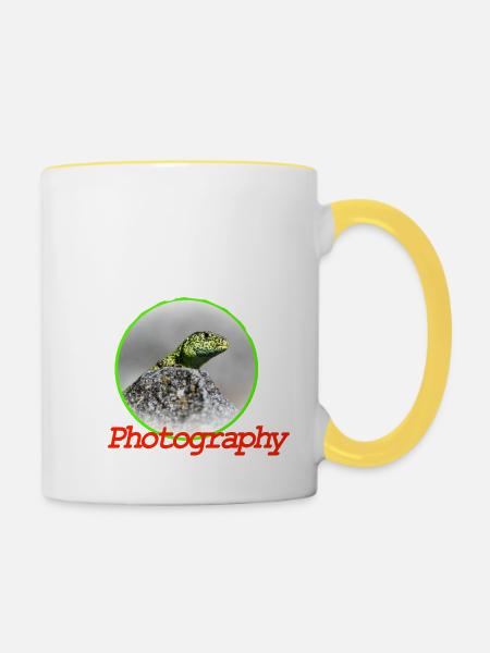 Wildlife - Tasse zweifarbig - Weiß/Gelb