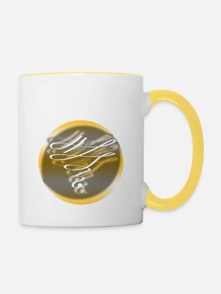goldenes ornament - Tasse zweifarbig - Weiß/Gelb