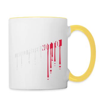 I prefer not to - Contrasting Mug - white/yellow - Right