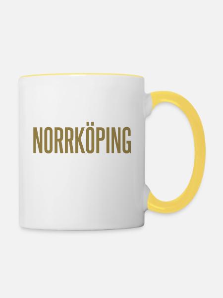 Norrköping - Tasse zweifarbig - Weiß/Gelb