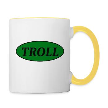 Troll - Tasse zweifarbig - Weiß/Gelb - Rechts
