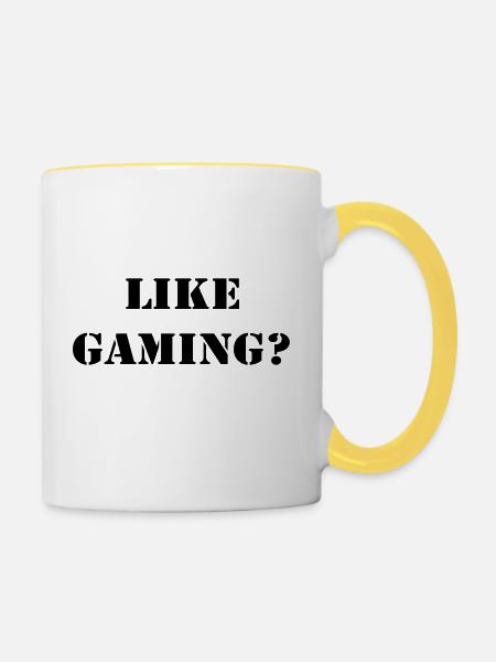 Game Gaming PC - Tasse zweifarbig - Weiß/Gelb