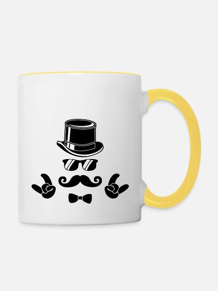 bräutigam - Tasse zweifarbig - Weiß/Gelb