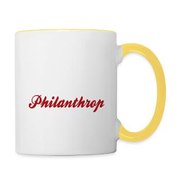 Karma Philanthrop - Tasse zweifarbig - Weiß/Gelb - Rechts