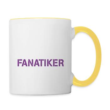 Karma Fanatiker - Tasse zweifarbig - Weiß/Gelb - Rechts