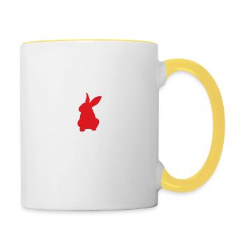 Lustiger Spruch Witzig Humor Geschenkidee - Tasse zweifarbig - Weiß/Gelb - Rechts
