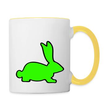Rabbit - Contrasting Mug - white/yellow - Right
