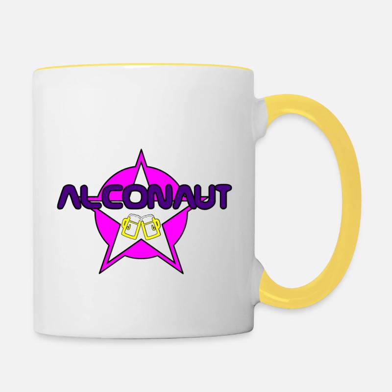 Fête - ALCONAUT D - Mug contrasté - blanc/jaune