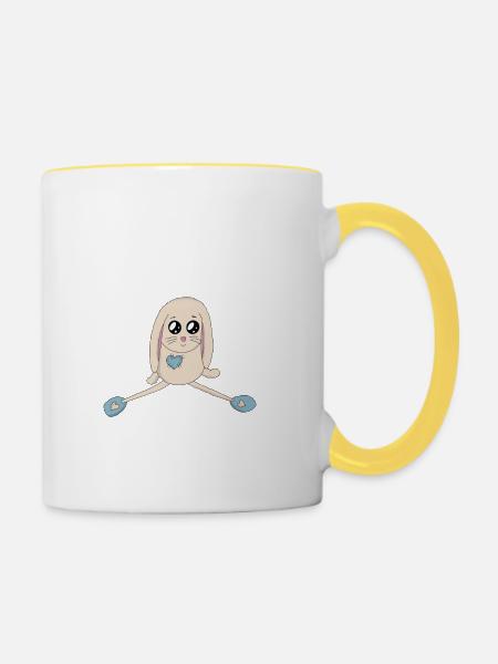 Hasi - Tasse zweifarbig - Weiß/Gelb