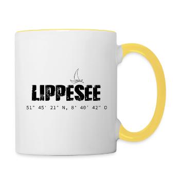 Lippesee - Tasse zweifarbig - Weiß/Gelb - Rechts