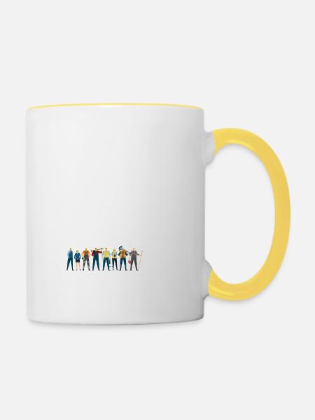 Lustige Arbeit Sprüche Wochenende Witzig Chef - Tasse zweifarbig - Weiß/Gelb
