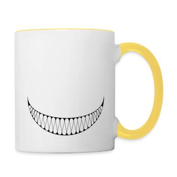 Smile - Tasse zweifarbig - Weiß/Gelb - Rechts
