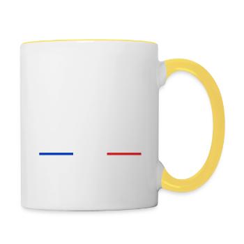 Certified Best Delivery Man in All of France - Contrasting Mug - white/yellow - Right