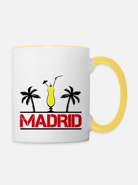 madrid - Tasse zweifarbig - Weiß/Gelb