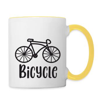 Bicycle - Tasse zweifarbig - Weiß/Gelb - Rechts
