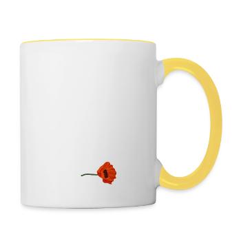 Denker Dichter Poet - Tasse zweifarbig - Weiß/Gelb - Rechts