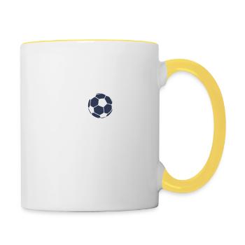 Football - Fußball - Fútbol - Calcio - Foot - Cool - Tasse zweifarbig - Weiß/Gelb - Rechts