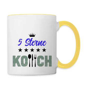 5 Star Chef - Contrasting Mug - white/yellow - Right