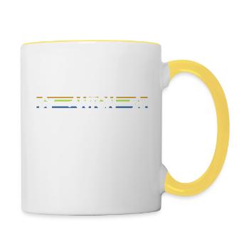 Anniversaire Anton - Mug contrasté - blanc/jaune - Droite